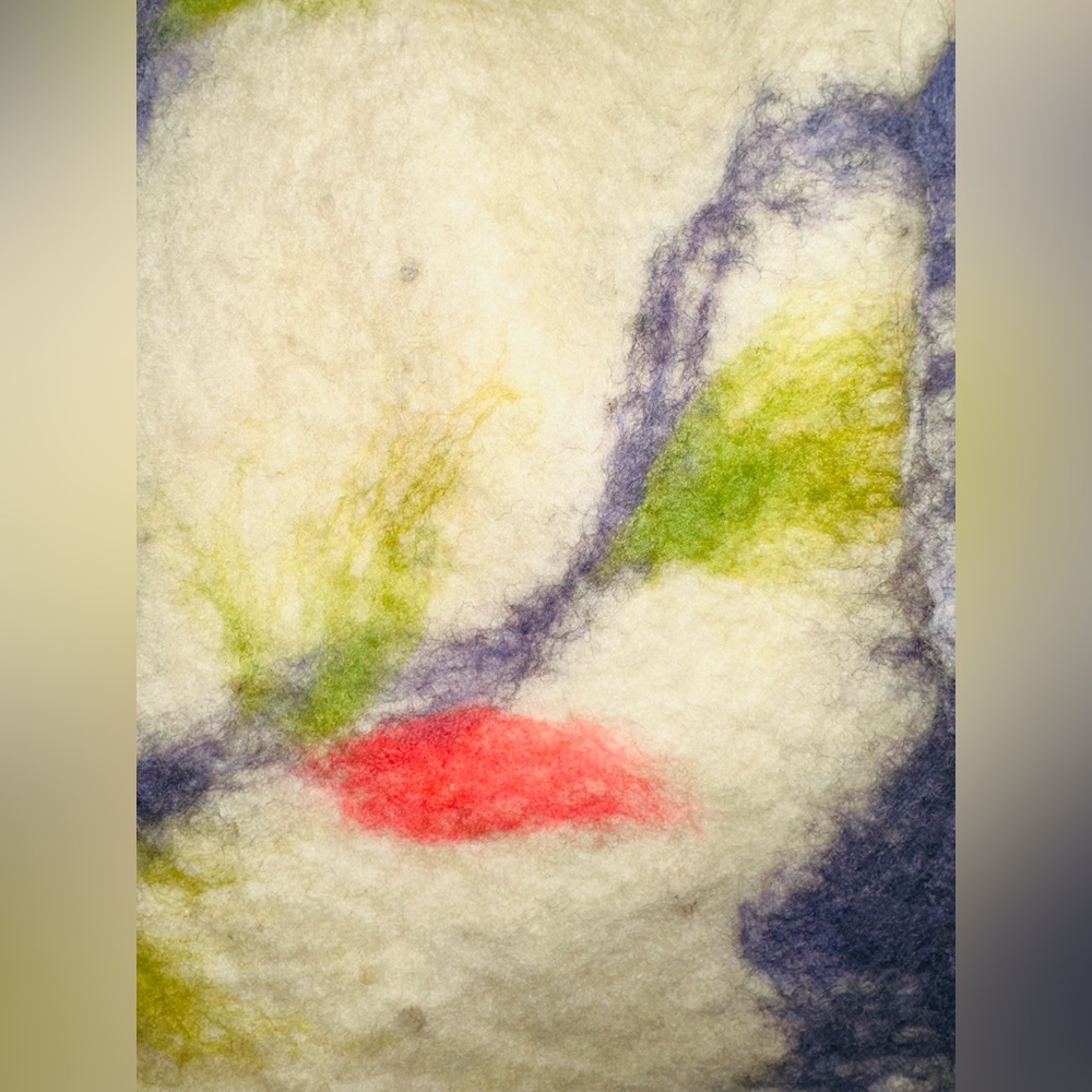 Colorful Artisan NUNO Felted Vest w/3 buttons Med - Picture 8 of 12